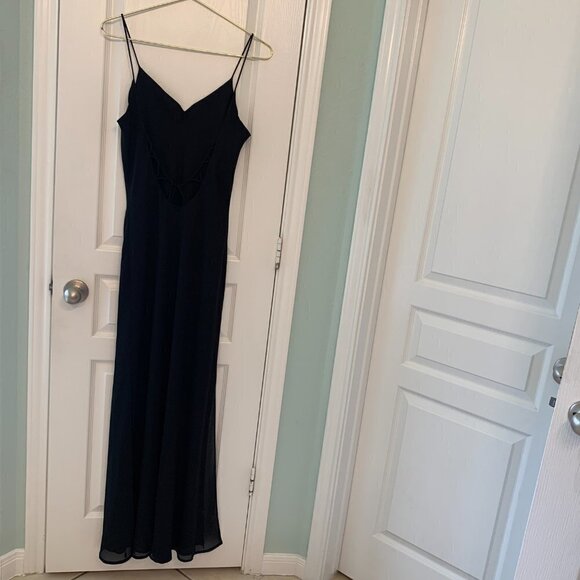 NIKI LAVIS Women's Spaghetti Strap Maxi Black Dress - Picture 2 of 5